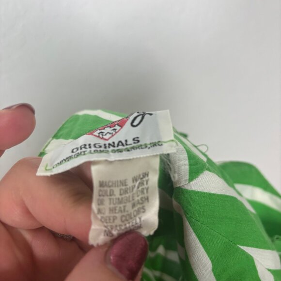 Vintage Lanz Originals S XS 1960's Green & Multicolor Retro Striped Sundress - Picture 4 of 5